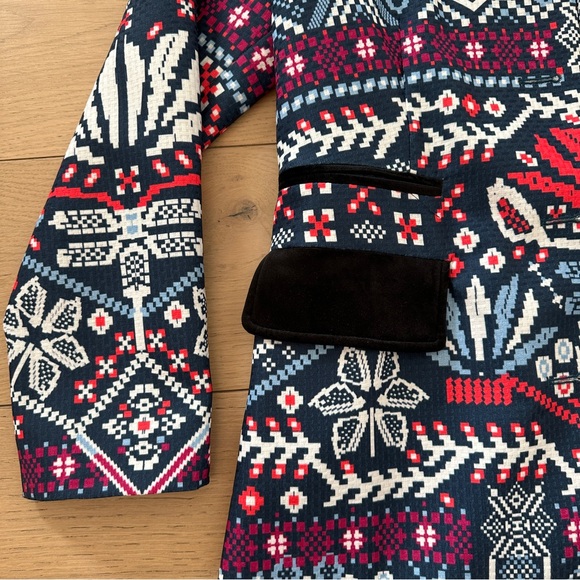 Floryday Multicolor Patterned Longline Jacket Size L - Picture 4 of 6